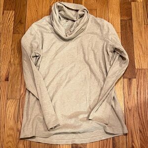 L.L. Bean Women's Oatmeal Cowl Neck Sweater